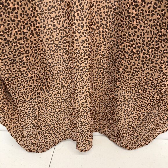 Aerie Leopard Print Cover Up Women’s OS Sheer Brown Pink Kimono Sleeve Open Wrap - Picture 7 of 10